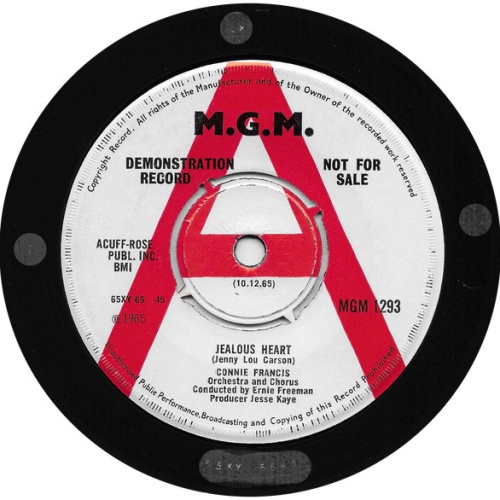 Vinyl / Connie Francis - Jealous Heart / Can I Rely On You