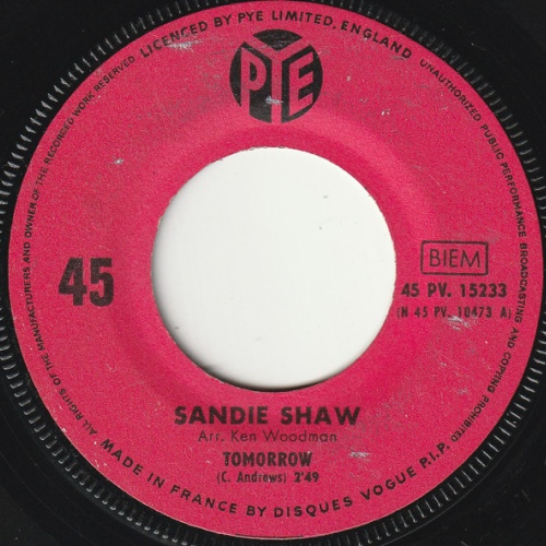 Vinyl / Sandie Shaw - Tomorrow / Hurting You