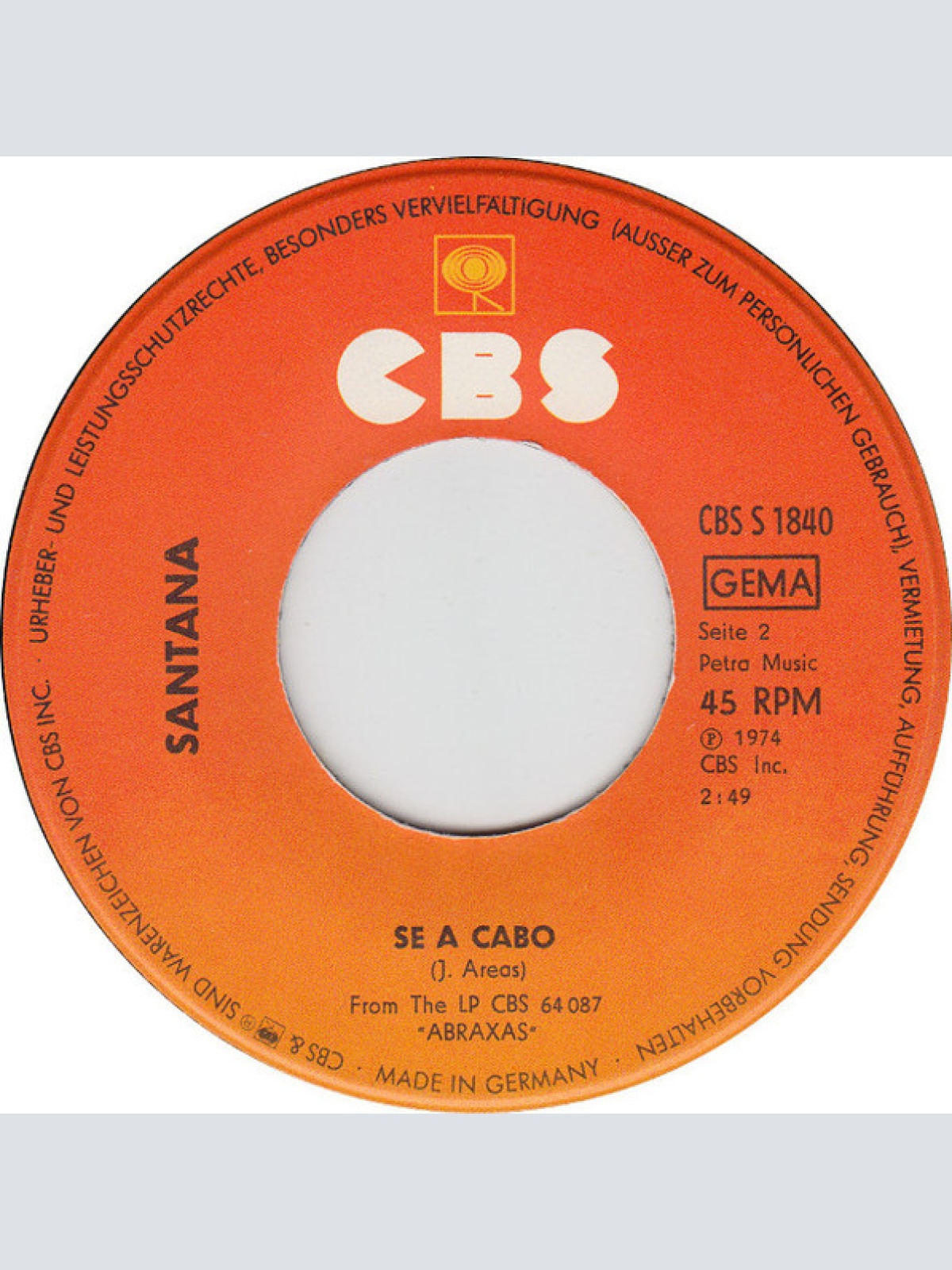 Vinyl / Santana - Samba Pa Ti