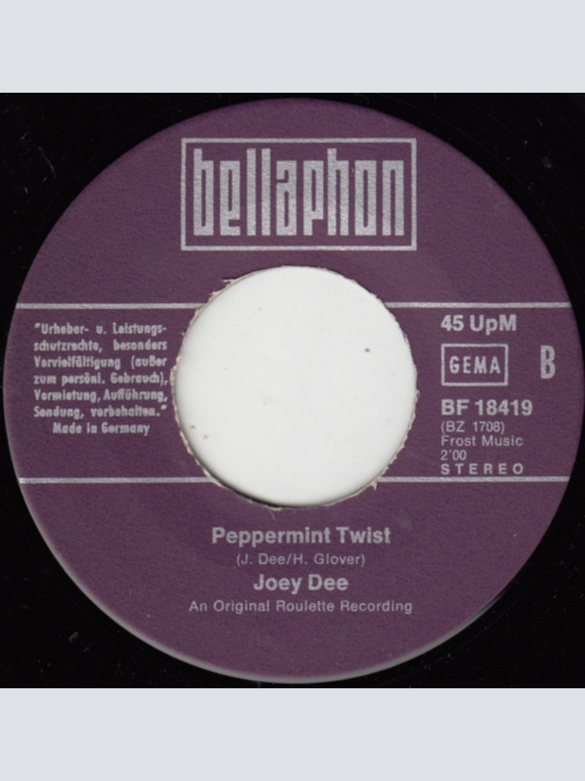 Vinyl / Joey Dee - YaYa Twist