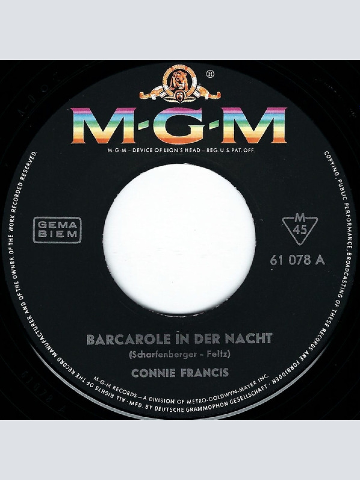 Vinyl / Connie Francis - Barcarole In Der Nacht