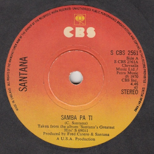 Vinyl / Santana - Samba Pa Ti