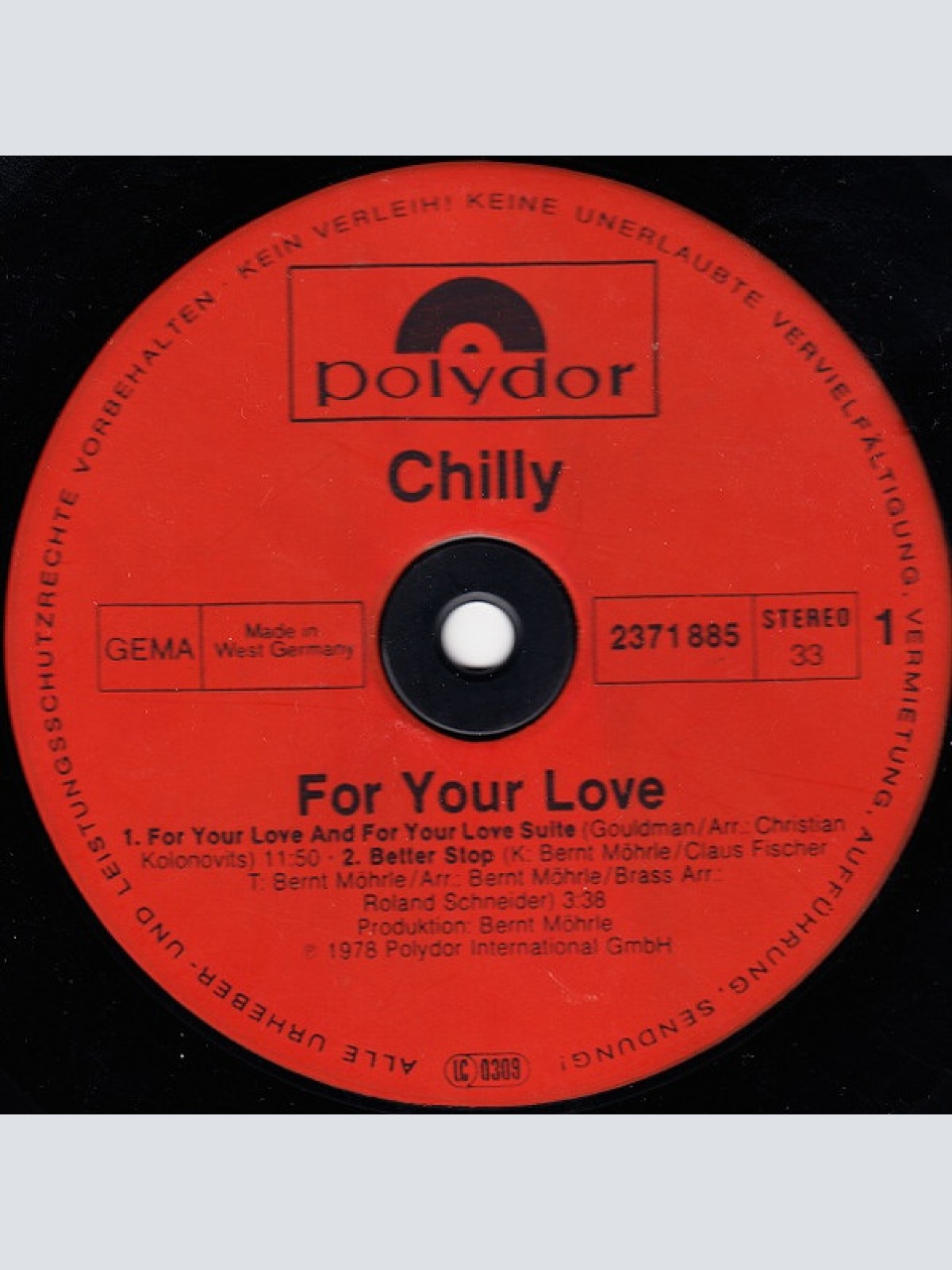 Vinyl / Chilly - For Your Love