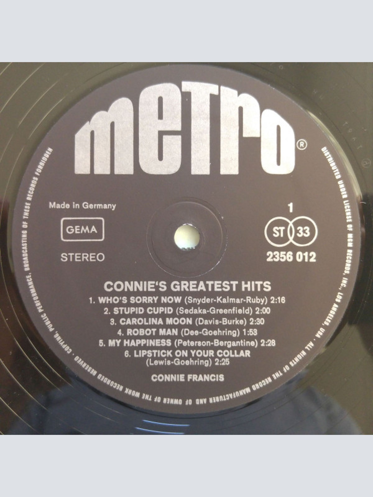 Vinyl / Connie Francis - The Best Of Connie Francis