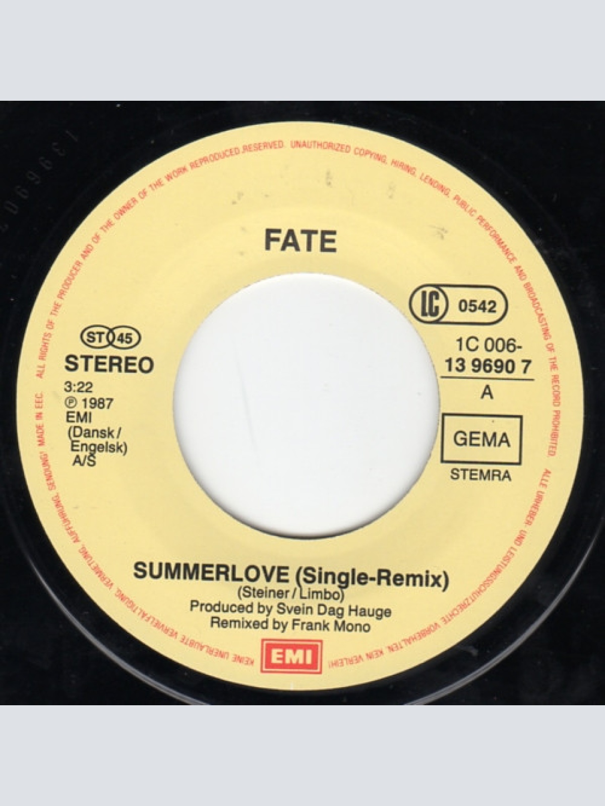 Vinyl / Fate (5) - Summerlove (Single-Remix)