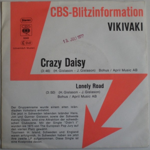 Vinyl / Vikivaki - Crazy Daisy