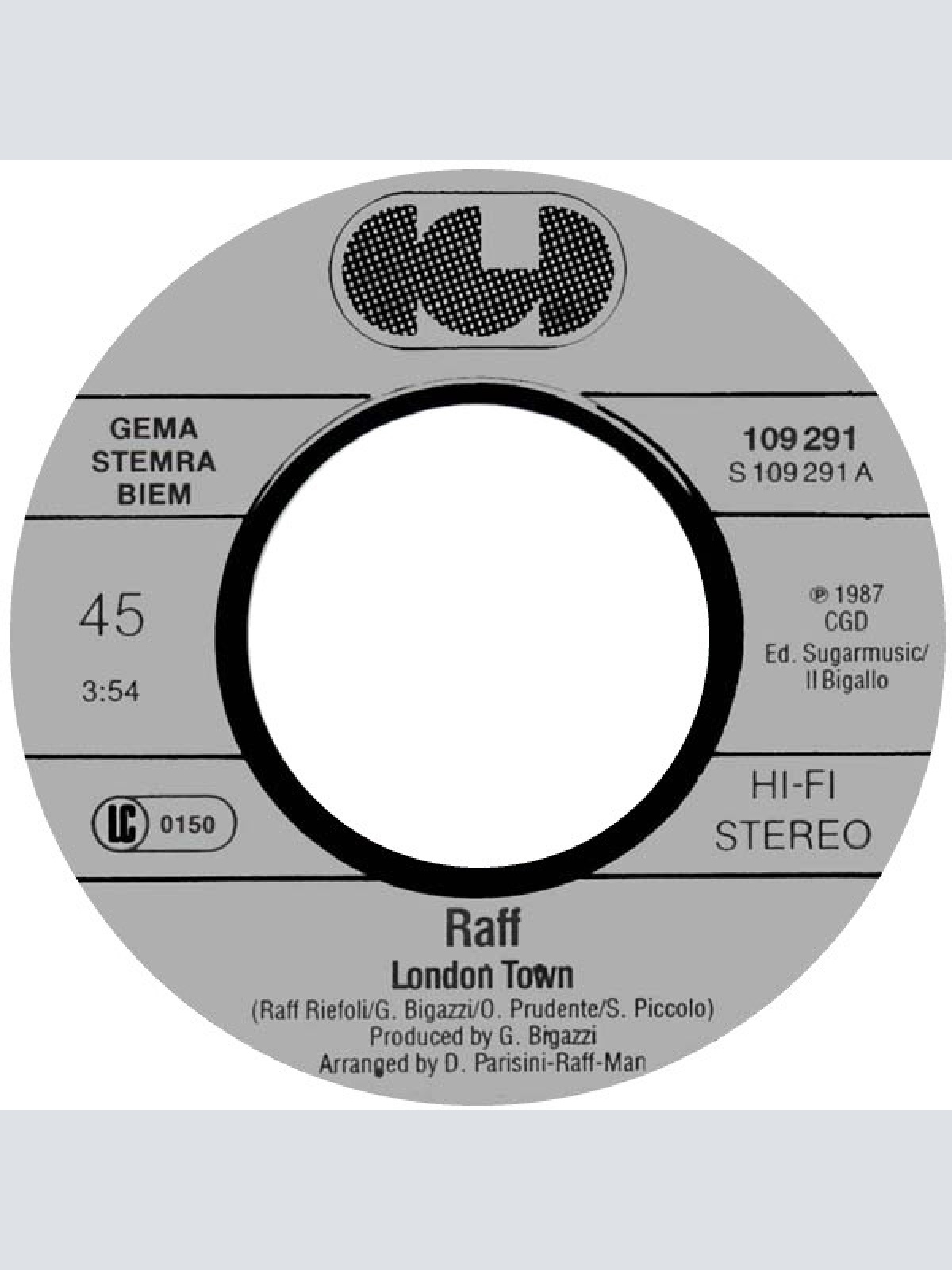 Vinyl / Raff* - London Town