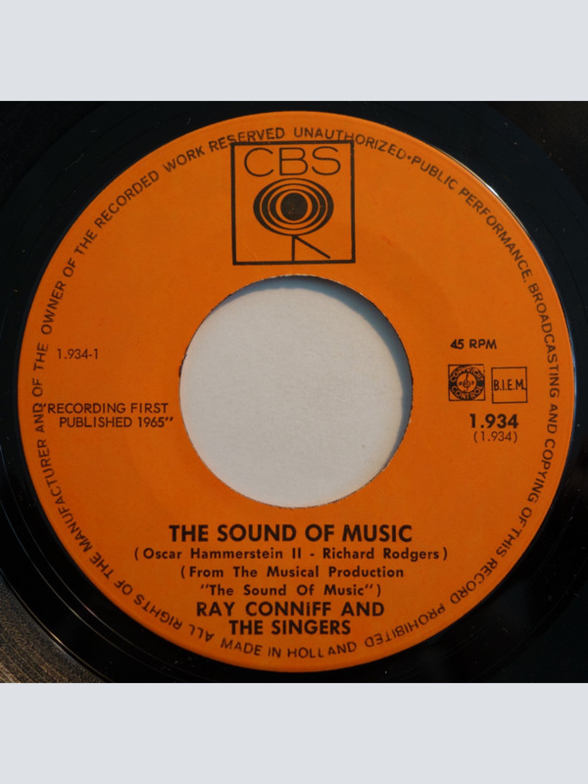 Vinyl / Ray Conniff And The Singers - The Sound Of Music / Climb Ev'ry Mountain