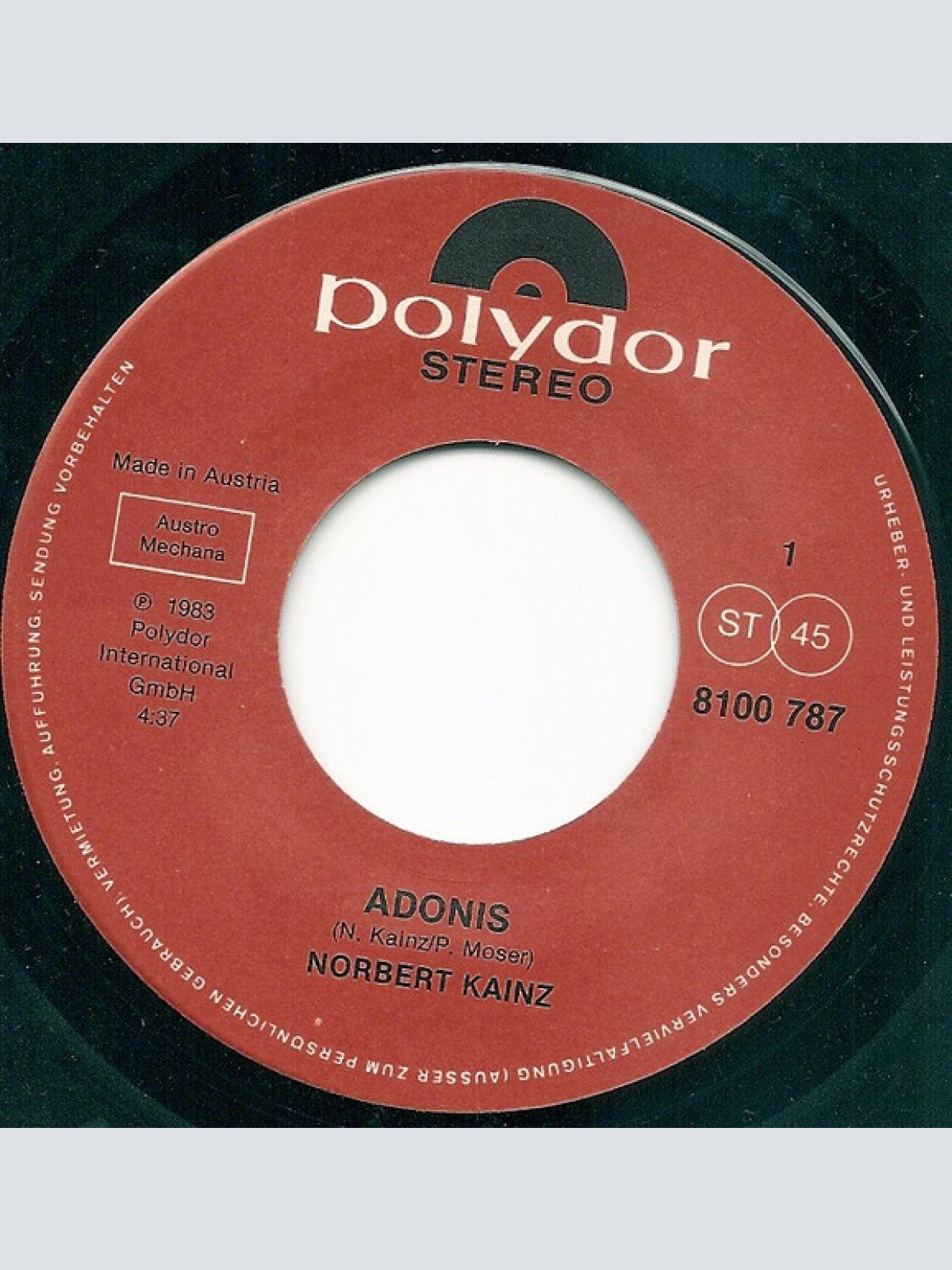 Vinyl / Norbert Kainz - Adonis