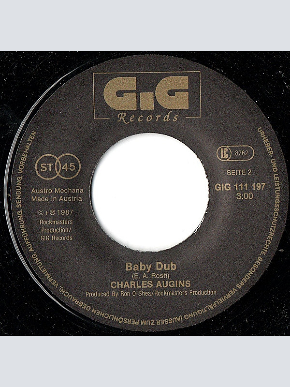 Vinyl / Charles Augins - Baby I Need Your Loving
