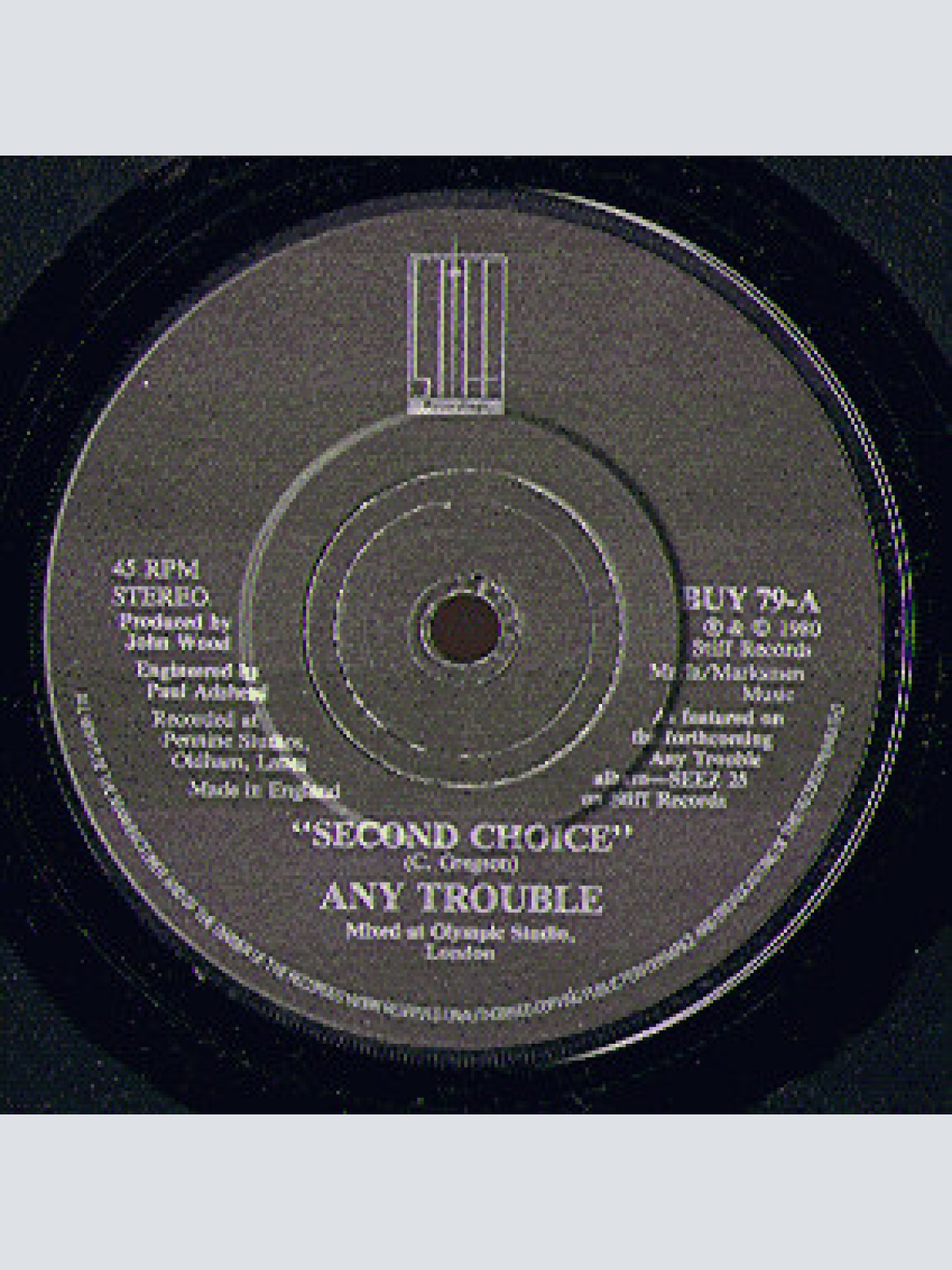 Vinyl / Any Trouble - 2nd Choice