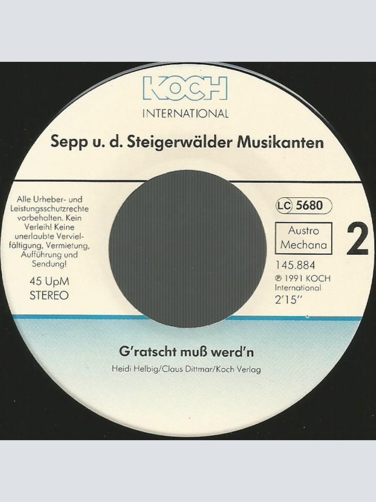 Vinyl / Sepp Und Die Steigerwälder Musikanten - Freche Teiferl