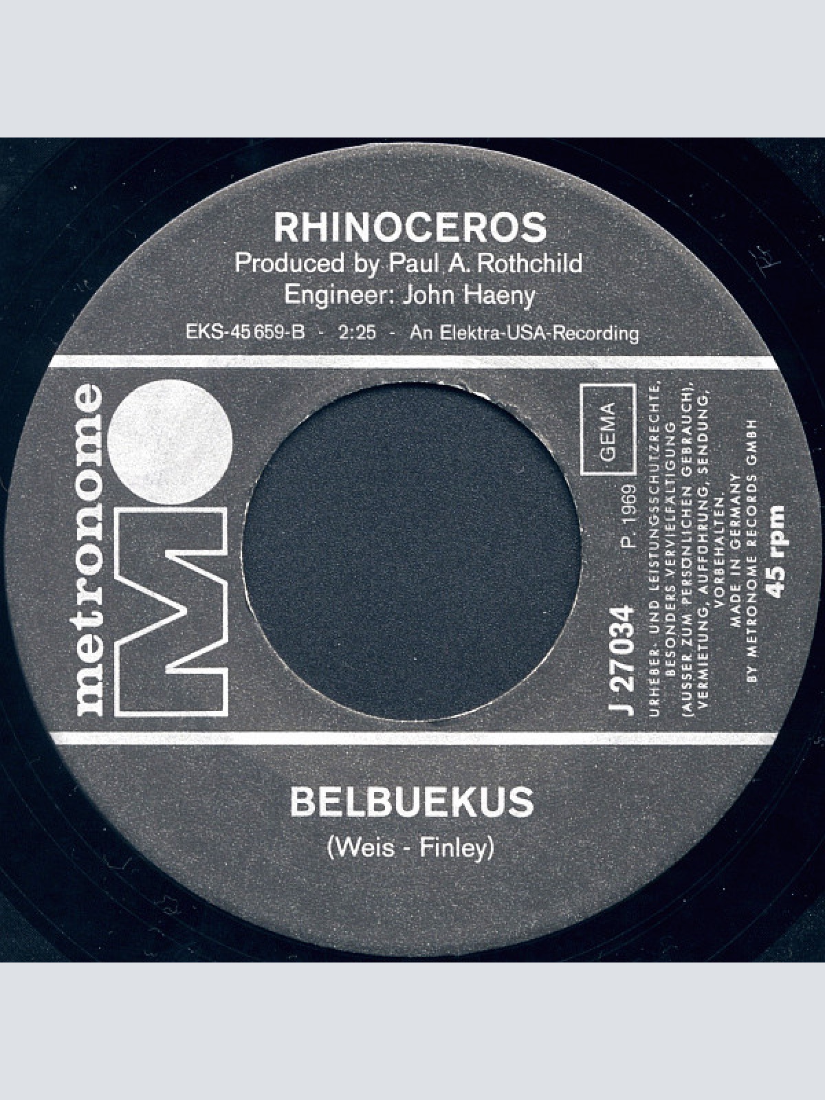 Vinyl / Rhinoceros (2) - I Need Love