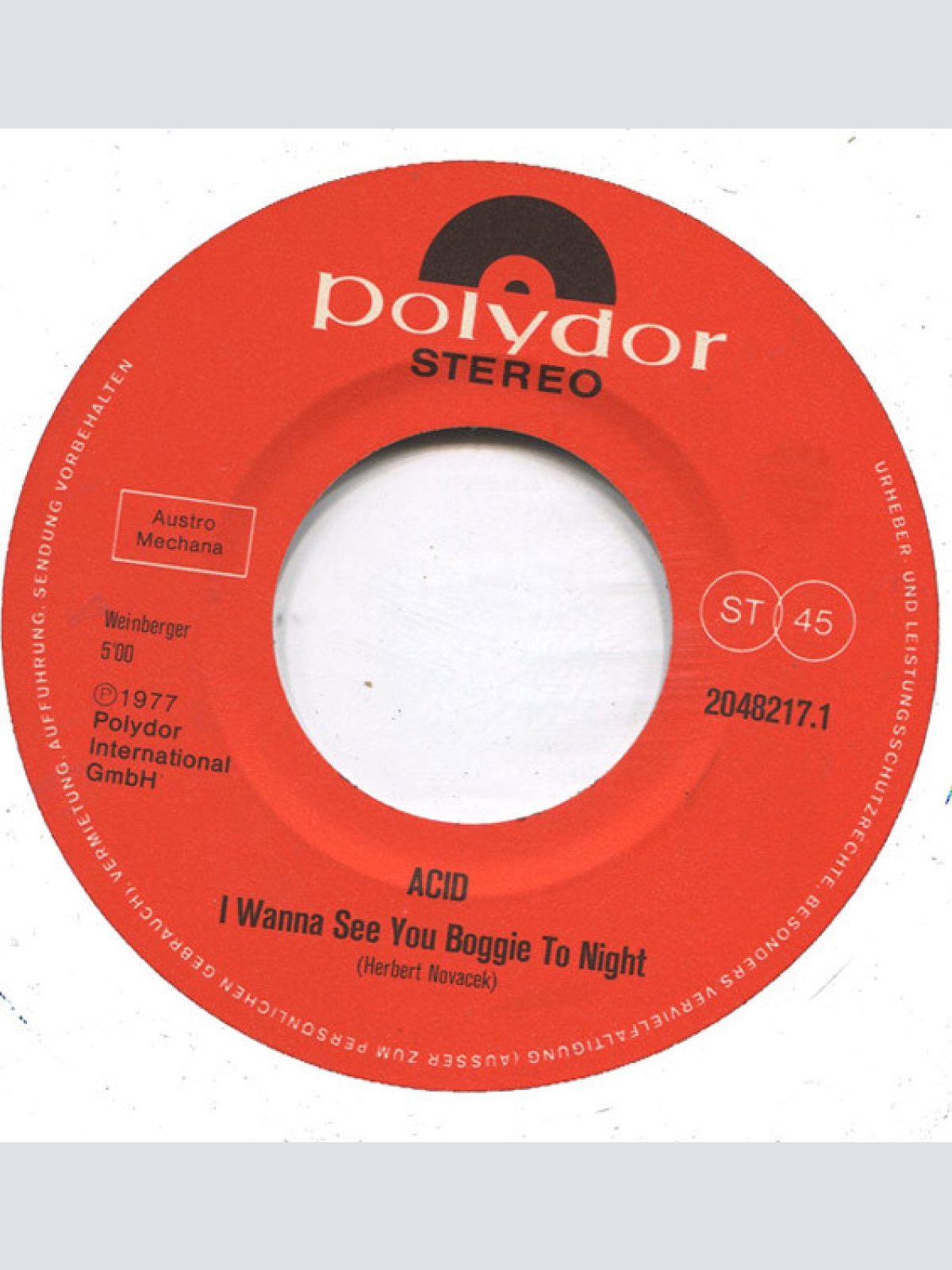 Vinyl / Acid (4) - I Wanna See You Boogie Tonight