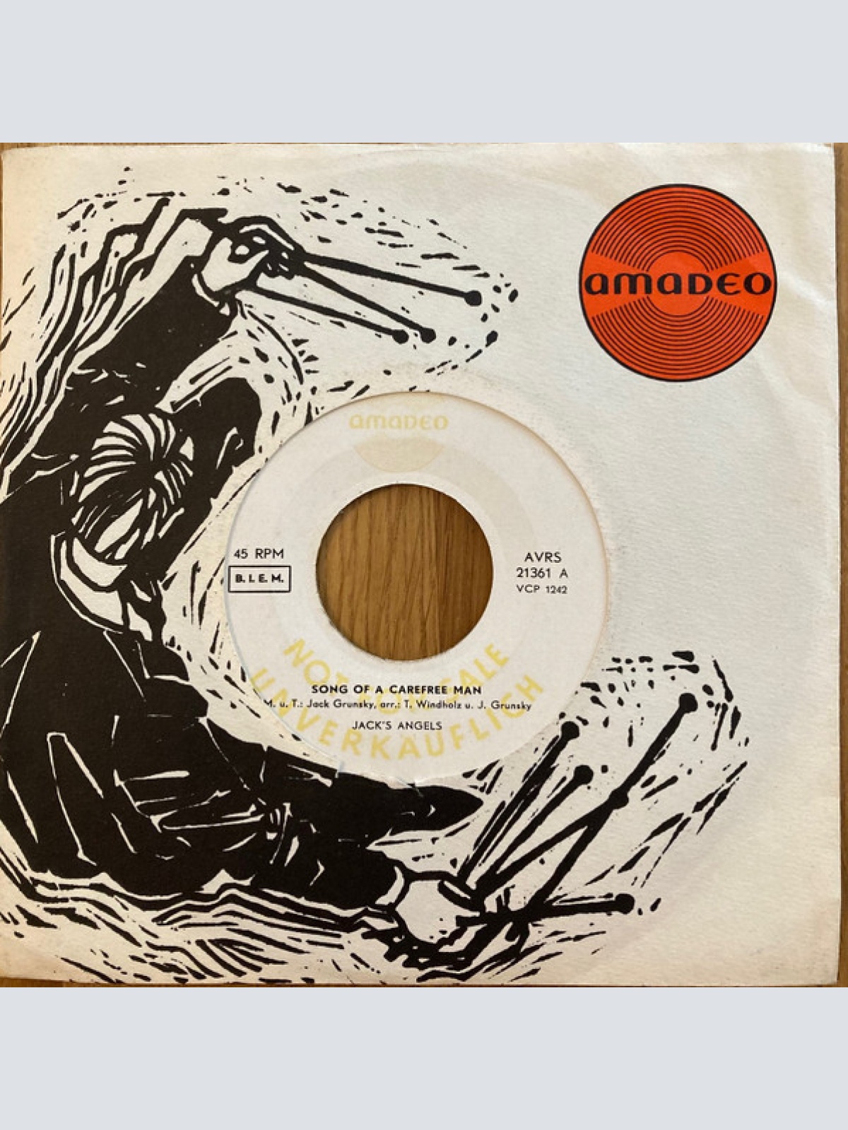 Vinyl / Jack's Angels - Song Of A Carefree Man / Spanish Harlem Incident