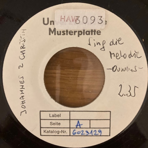Vinyl / Johannes & Christin - Sing Die Melodie ('T Is O.K.)