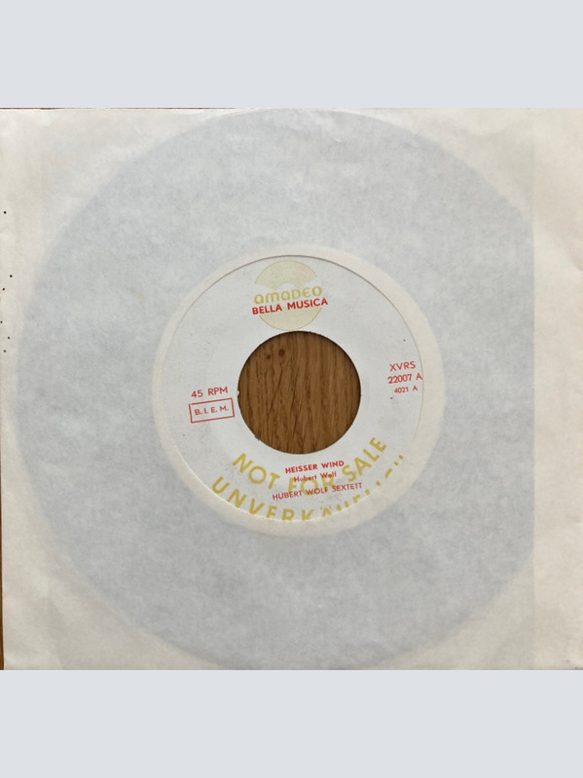 Vinyl / Hubert-Wolf-Sextett - Heisser Wind / Warmer Regen