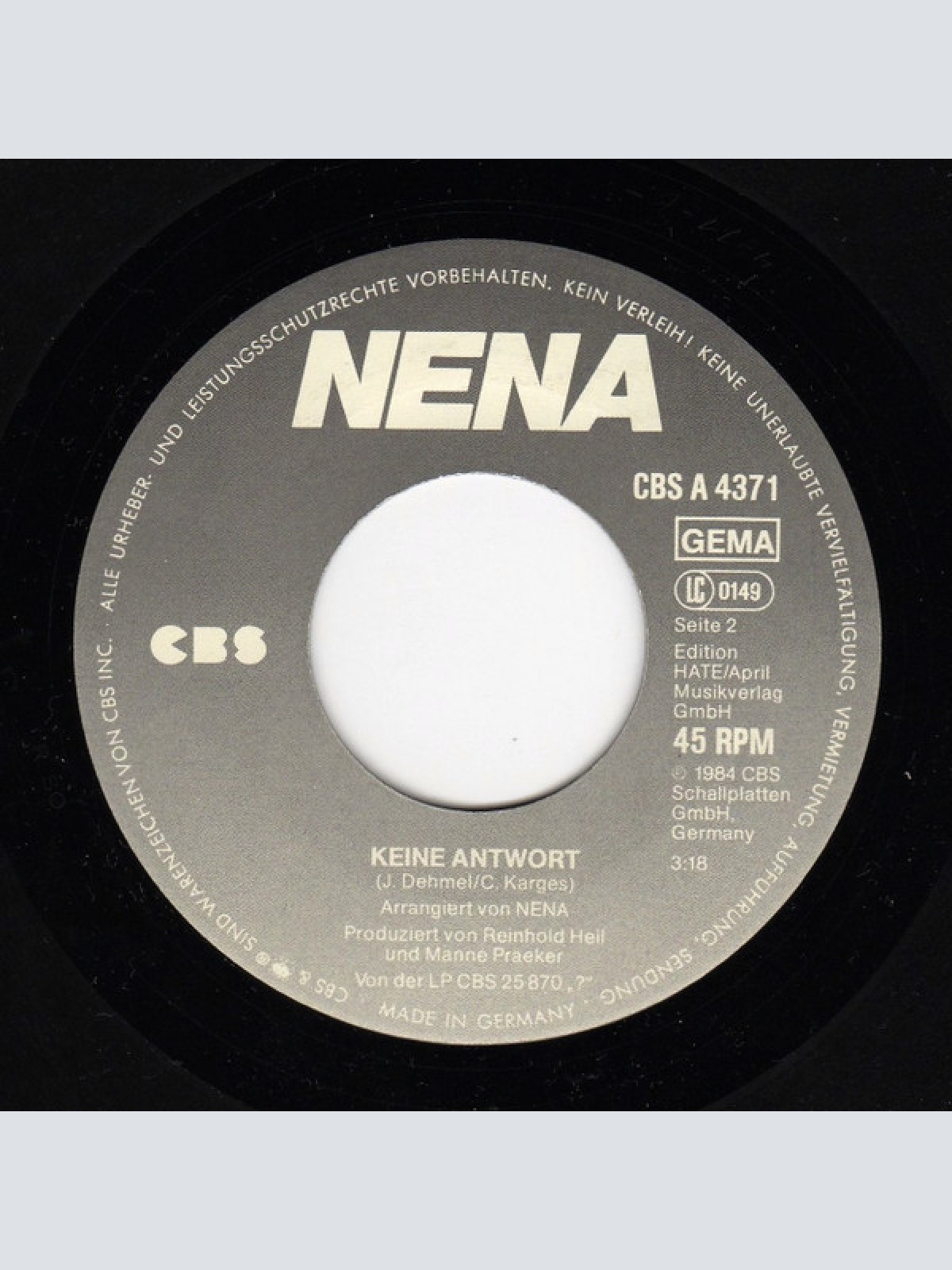 Vinyl / Nena - Lass Mich Dein Pirat Sein