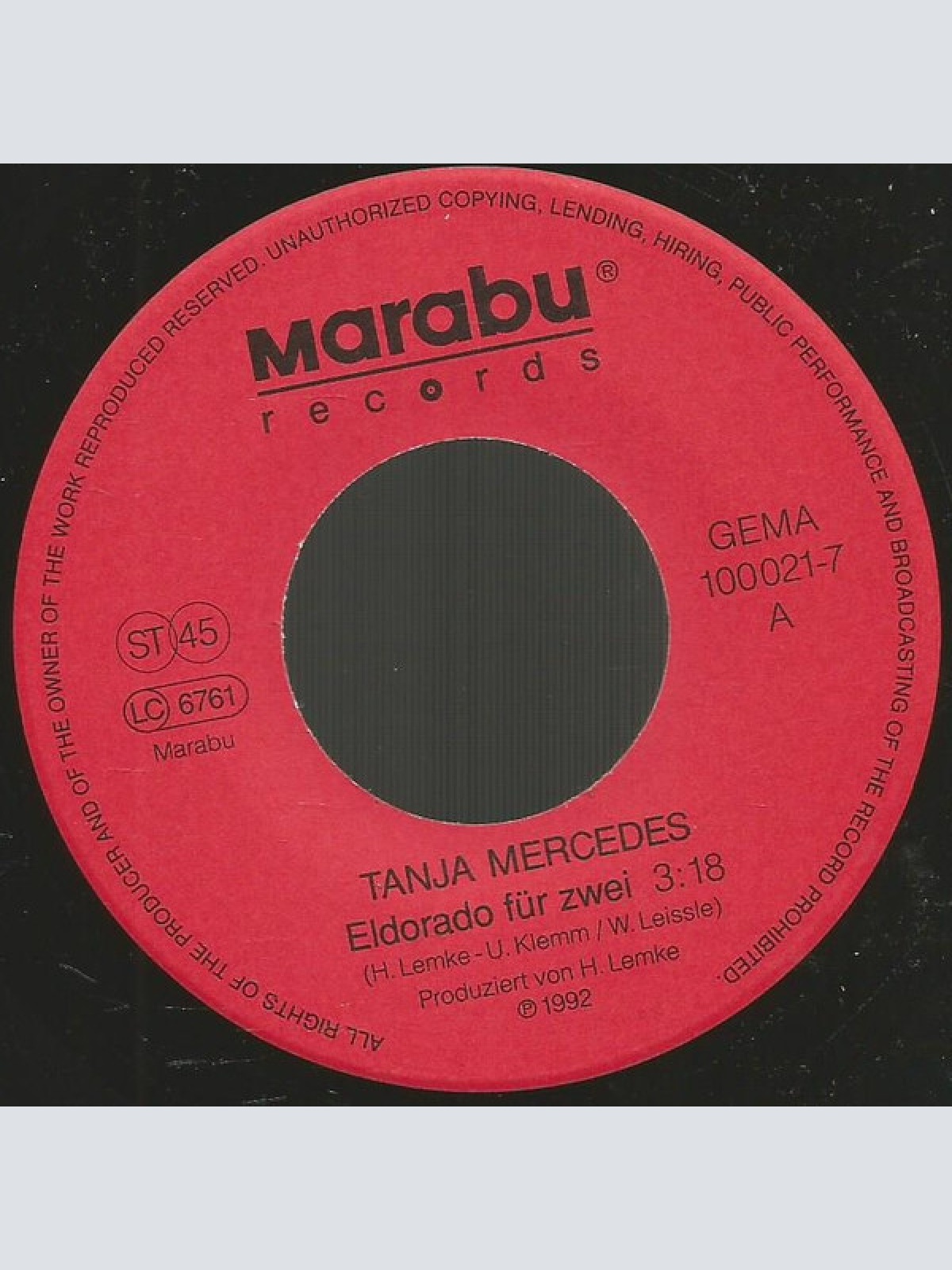 Vinyl / Tanja Mercedes - Eldorado Für Zwei