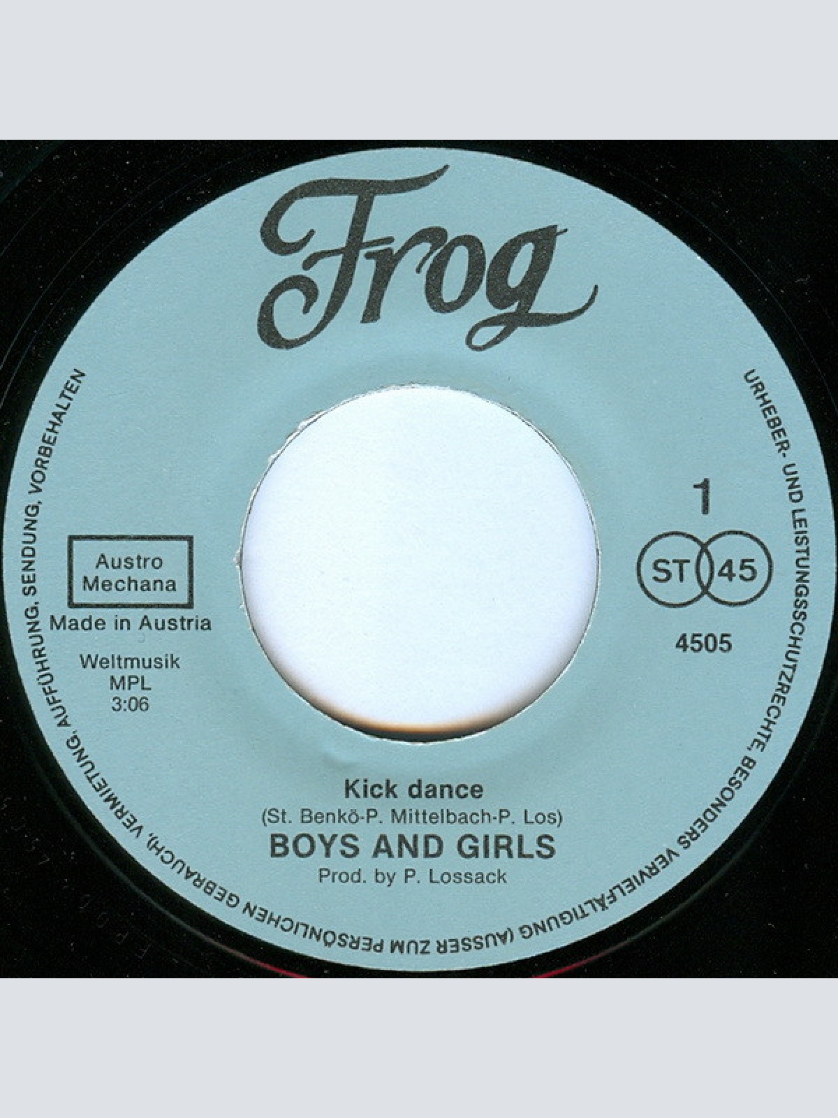 Vinyl / Boys And Girls - Kick Dance