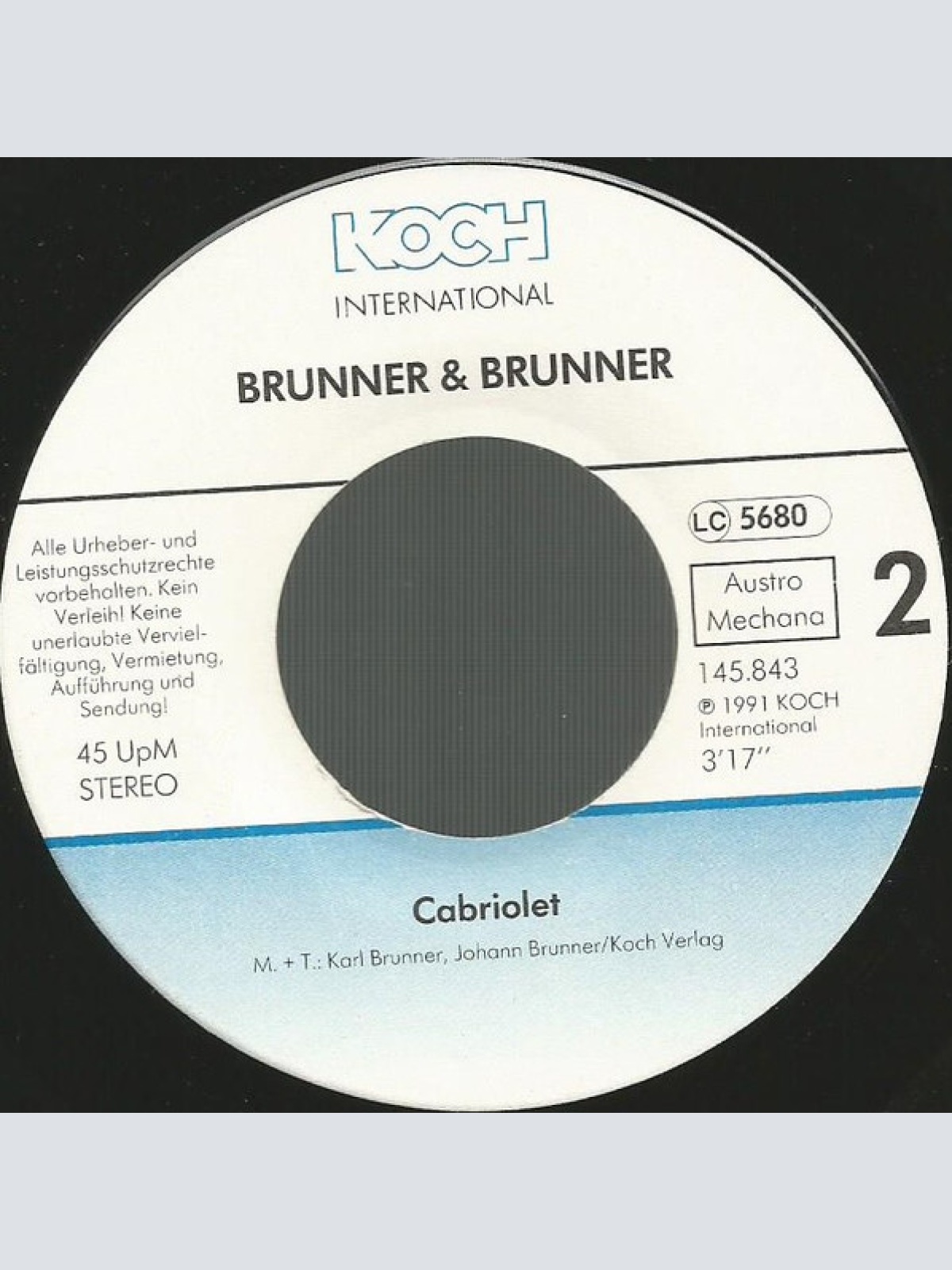 Vinyl / Brunner & Brunner - Weil Dein Herz Dich Verrät