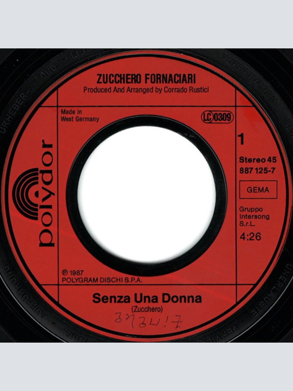 Vinyl / Zucchero Sugar Fornaciari* - Senza Una Donna