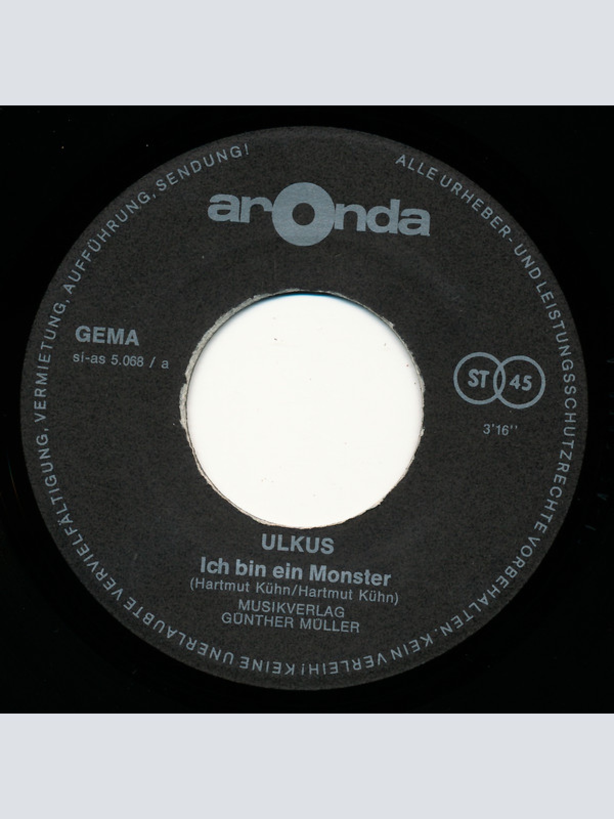 Vinyl / Ulkus -  Ich Bin Ein Monster