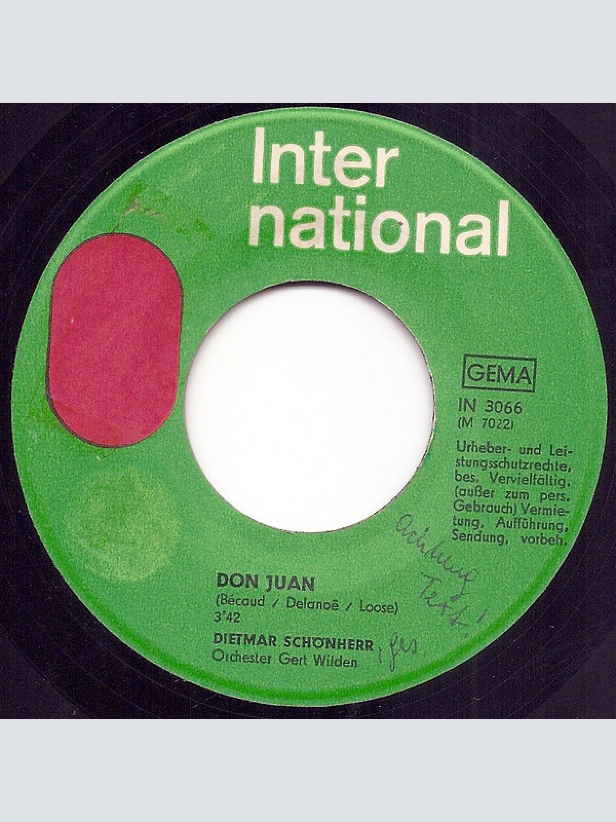 Vinyl / Dietmar Schönherr - Der Orangendieb