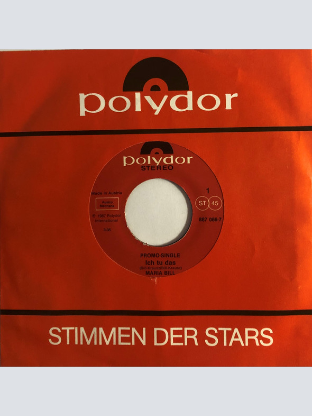 Vinyl / Maria Bill - Ich Tu Das