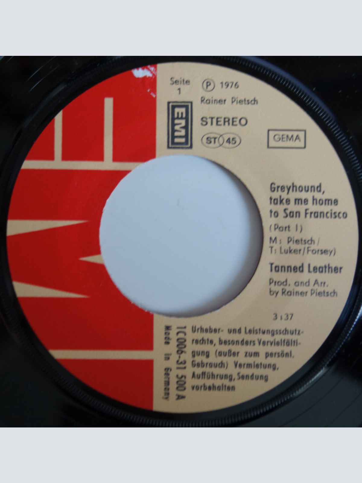 Vinyl / Tanned Leather - Greyhound, Take Me Home To San Francisco