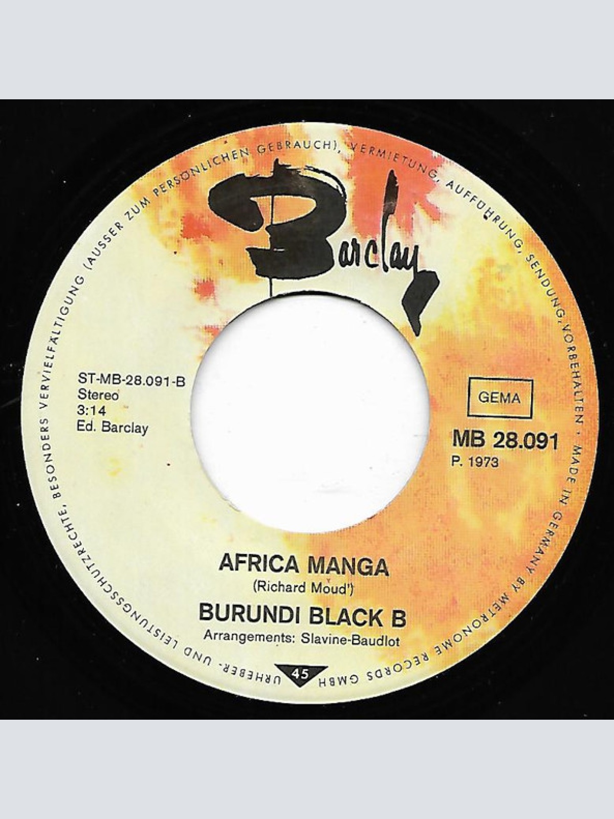 Vinyl / Burundi Black B* - Marabunta