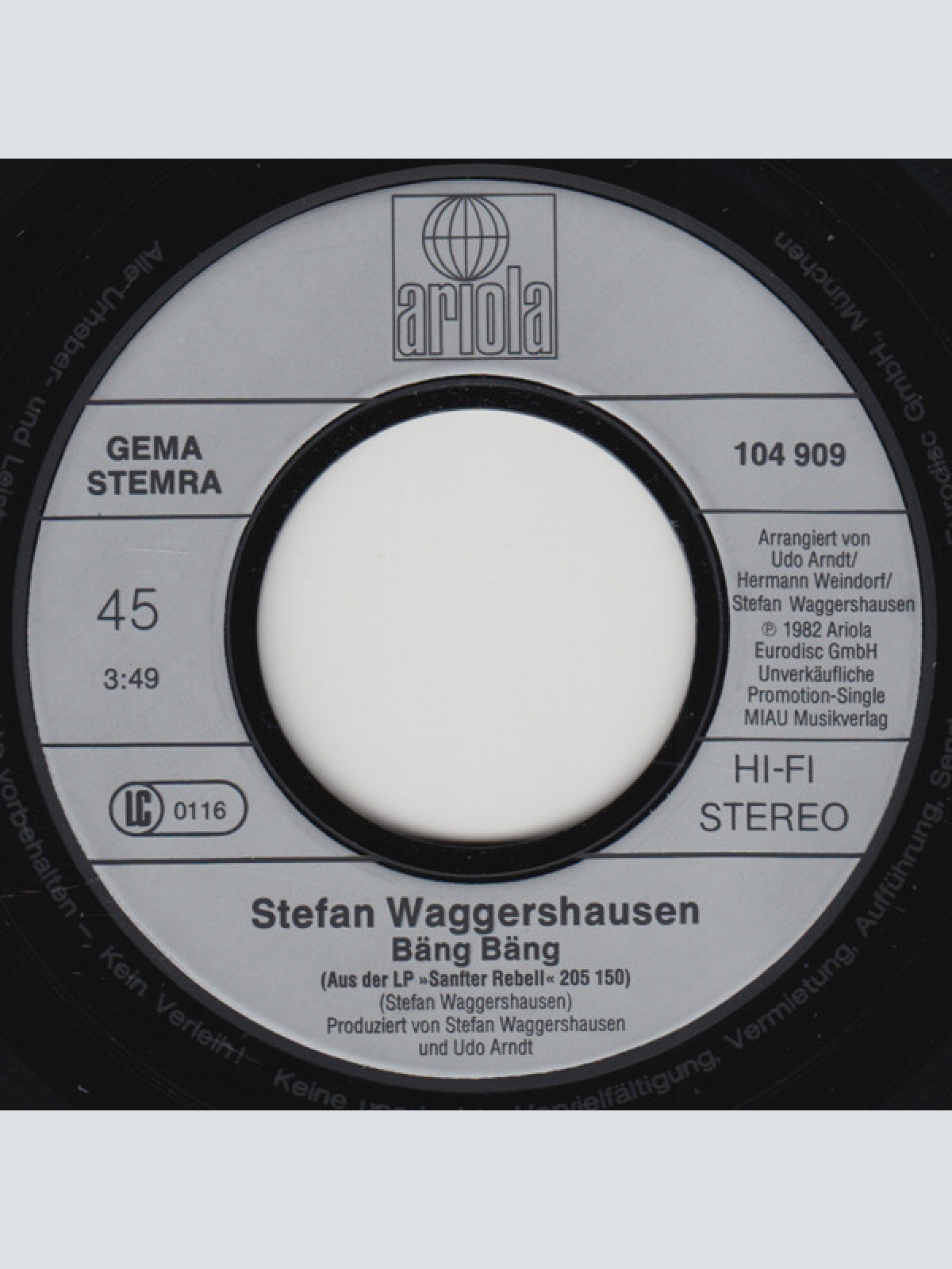 Vinyl / Stefan Waggershausen - Bäng Bäng