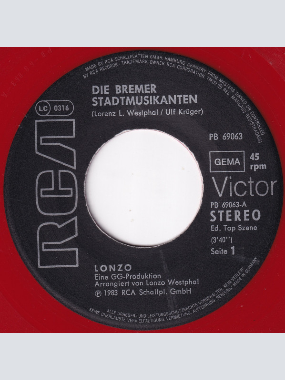 Vinyl / Lonzo* - Die Bremer Stadtmusikanten