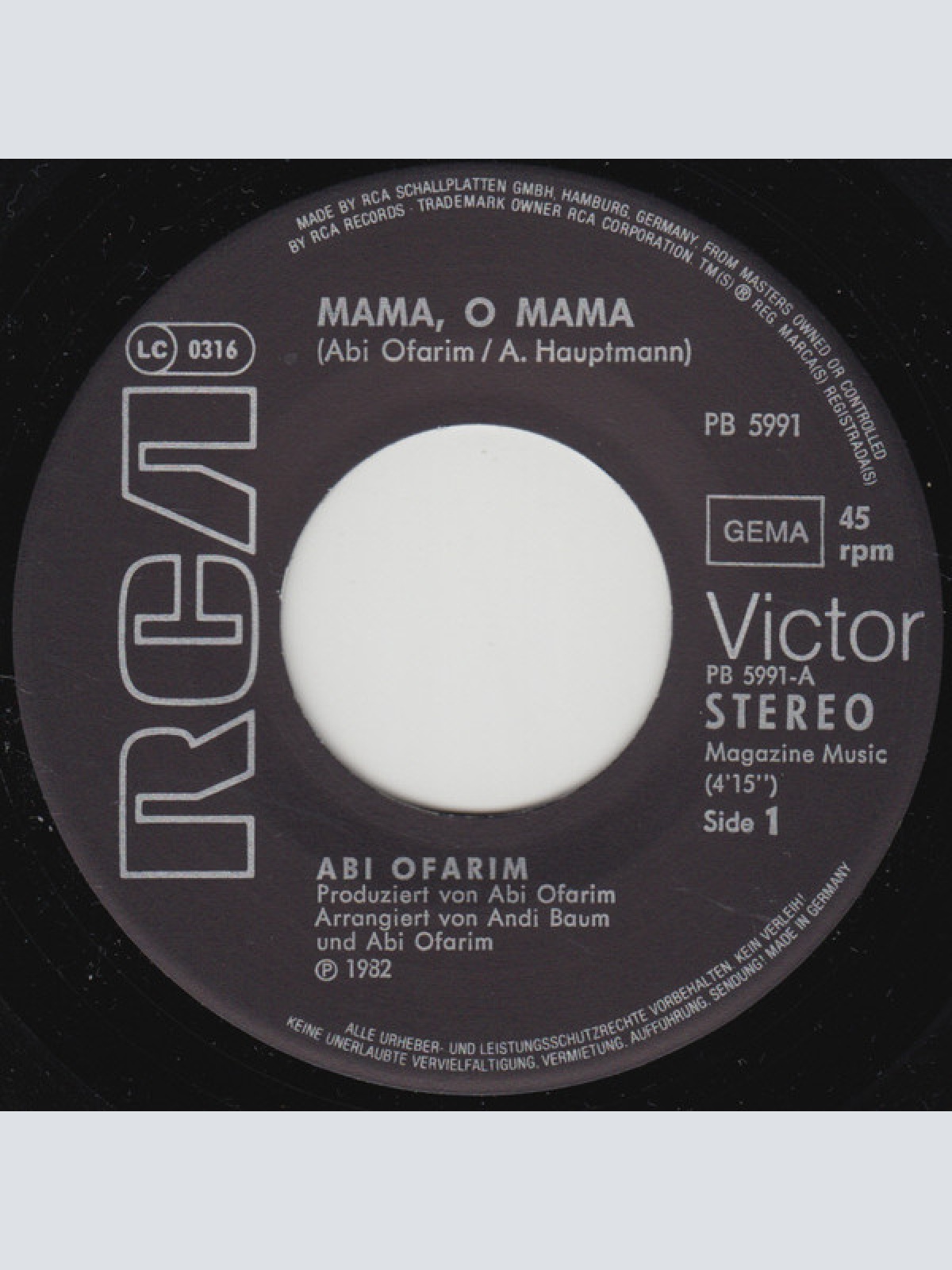 Vinyl / Abi Ofarim - Mama, O Mama