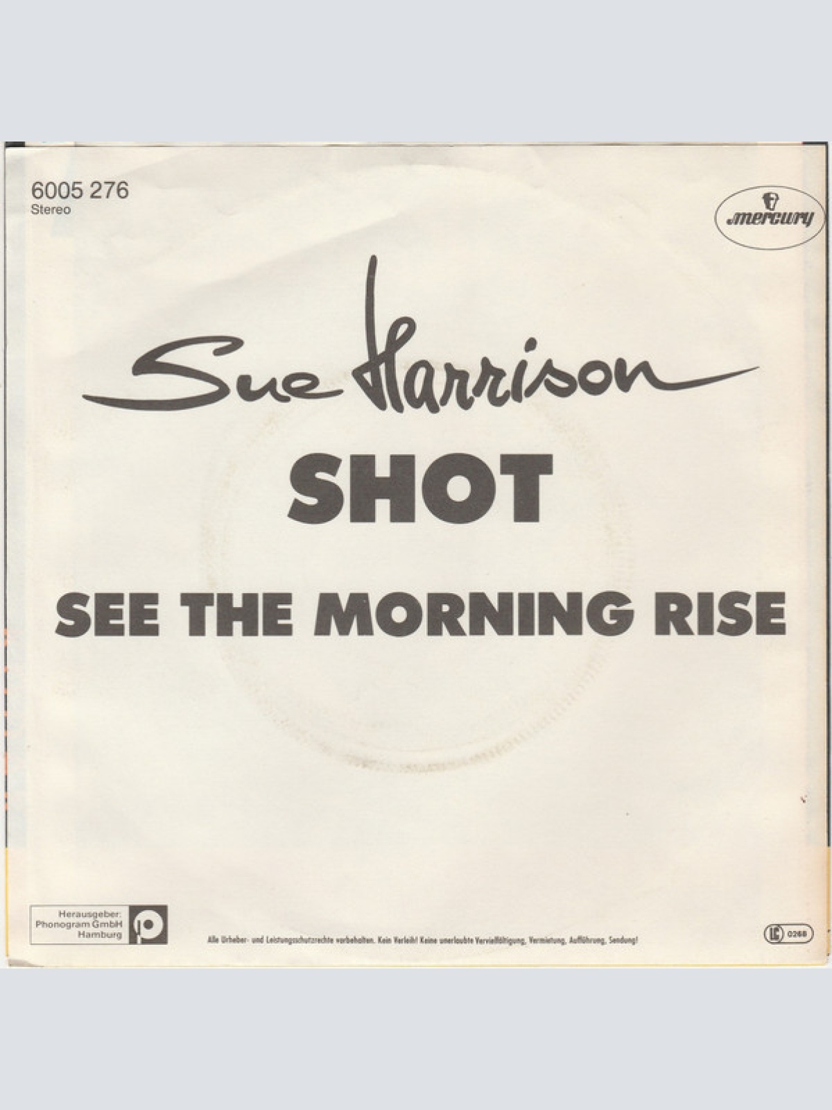 Vinyl / Sue Harrison - Shot