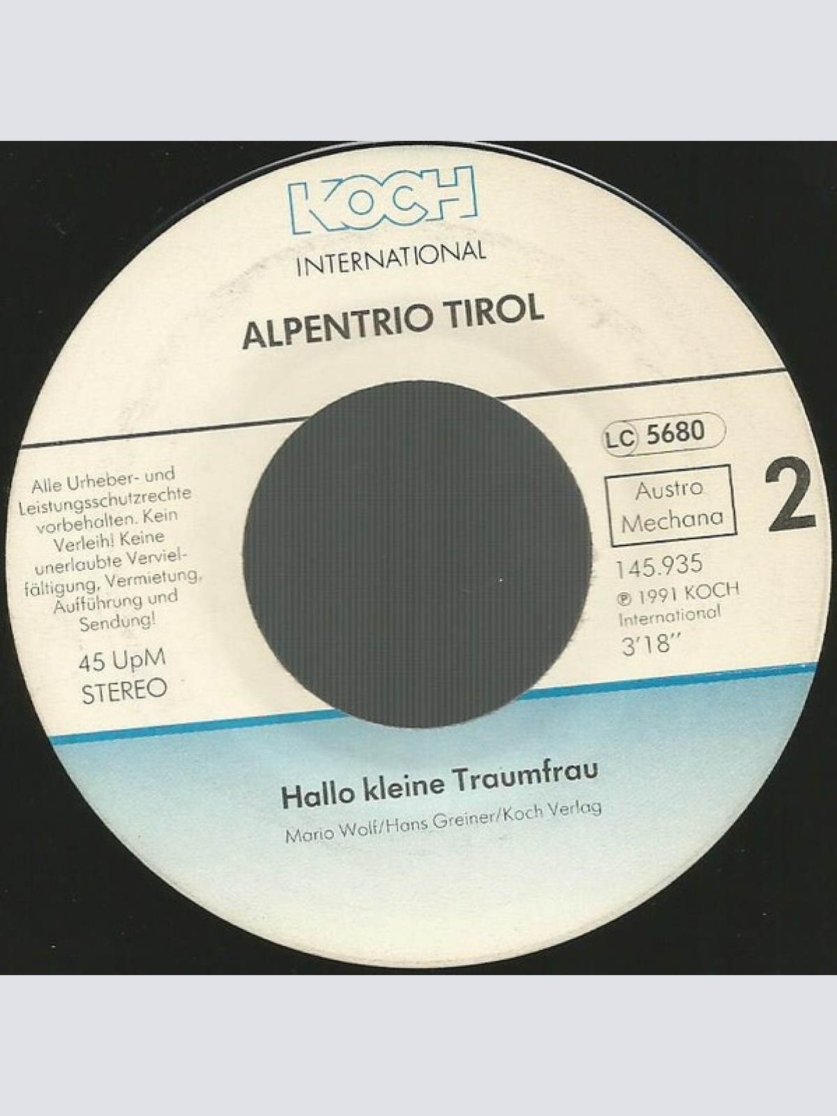 Vinyl / Alpentrio Tirol - I Hab' Des Schlüsserl Zu Dei'm Herz'n