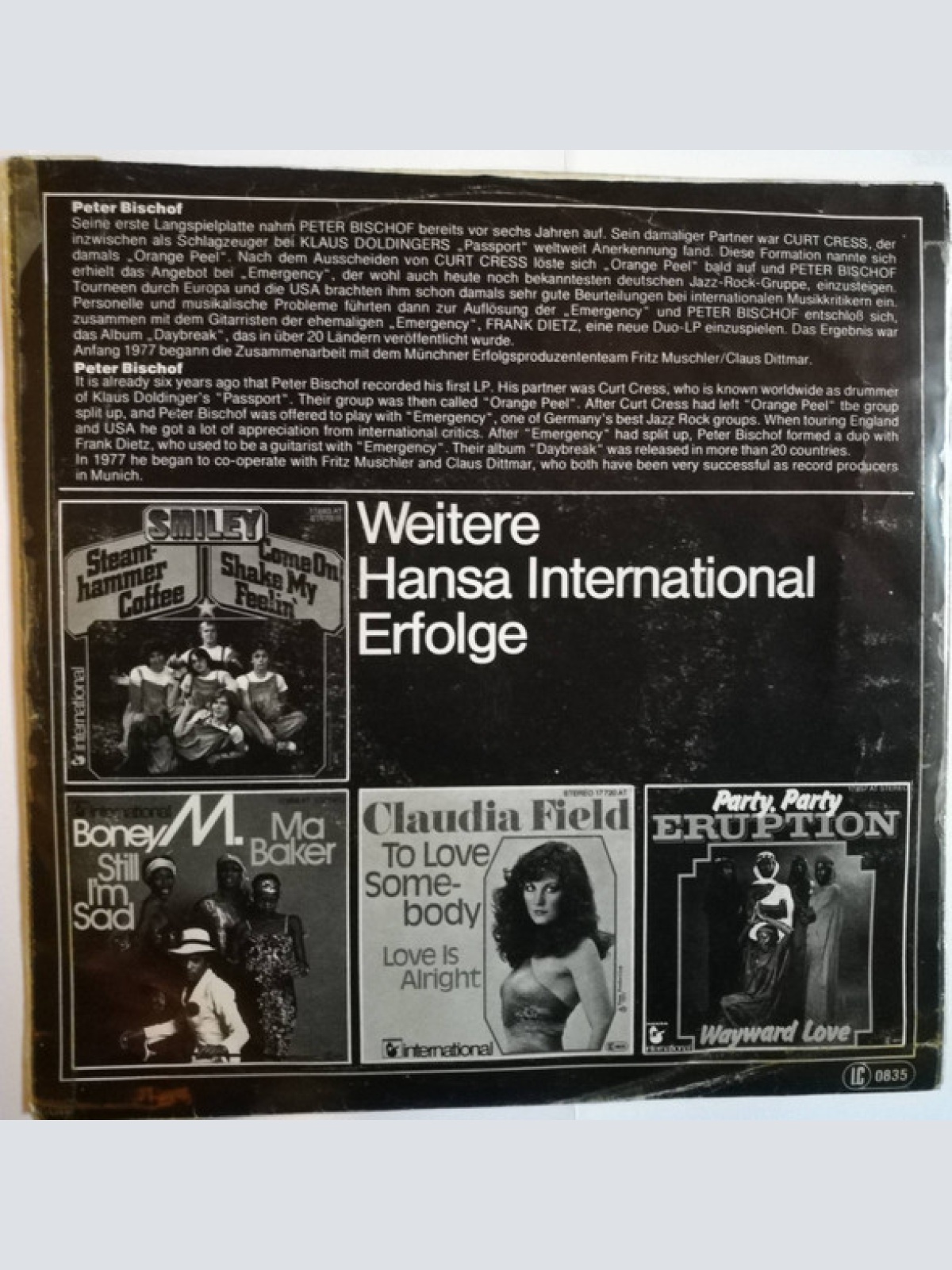 Vinyl / Peter Bischof - Born To Be Free