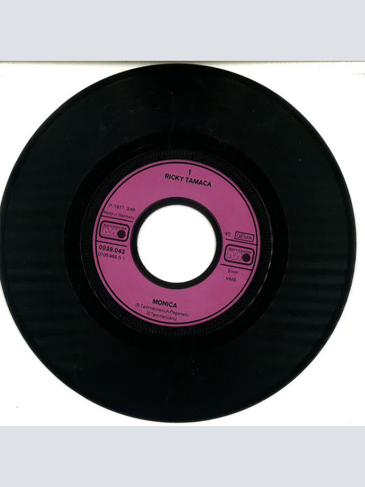 Vinyl / Ricky Tamaca - Monica