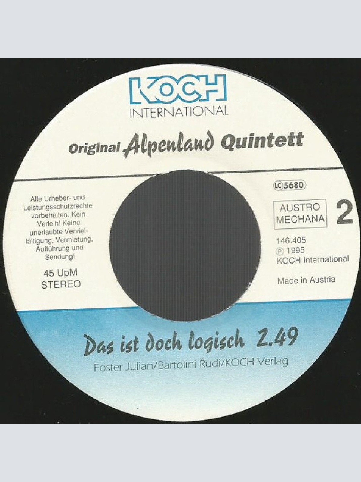 Vinyl / Orig. Alpenland Quintett - I Bin A Bergeskind