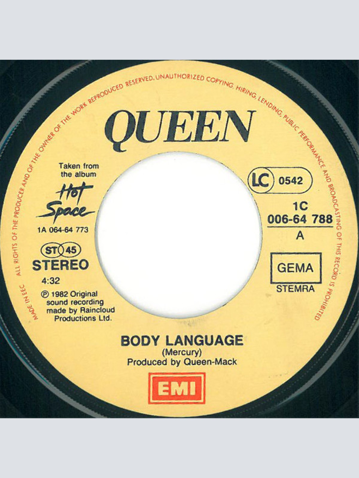Vinyl / Queen - Body Language