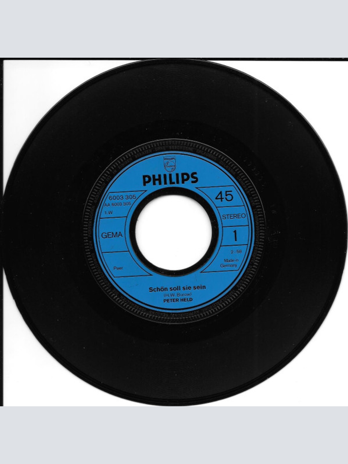 Vinyl / Peter Held - Schön Soll Sie Sein