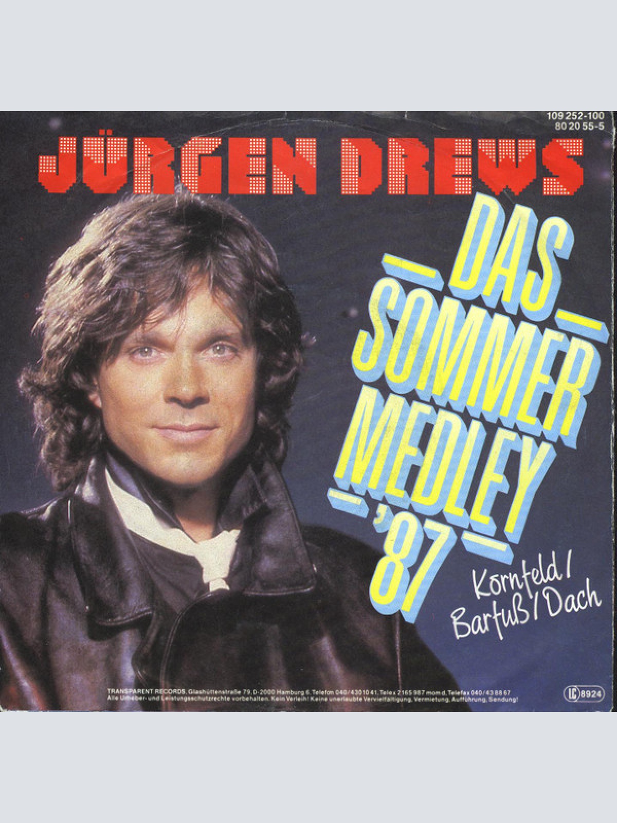 Vinyl / Jürgen Drews - Das Sommer Medley '87