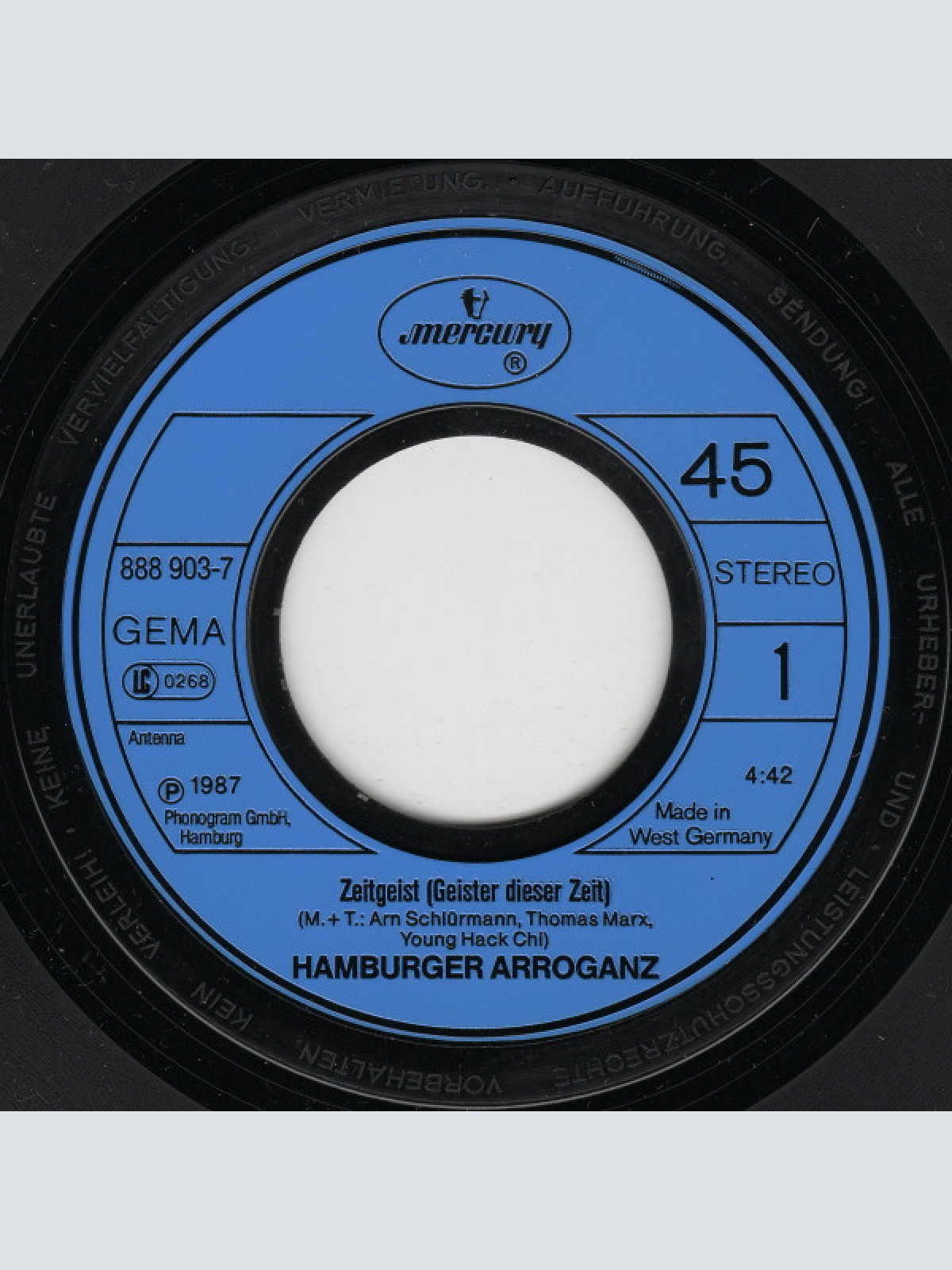 Vinyl / Hamburger Arroganz - Zeitgeist (Geister Dieser Zeit)