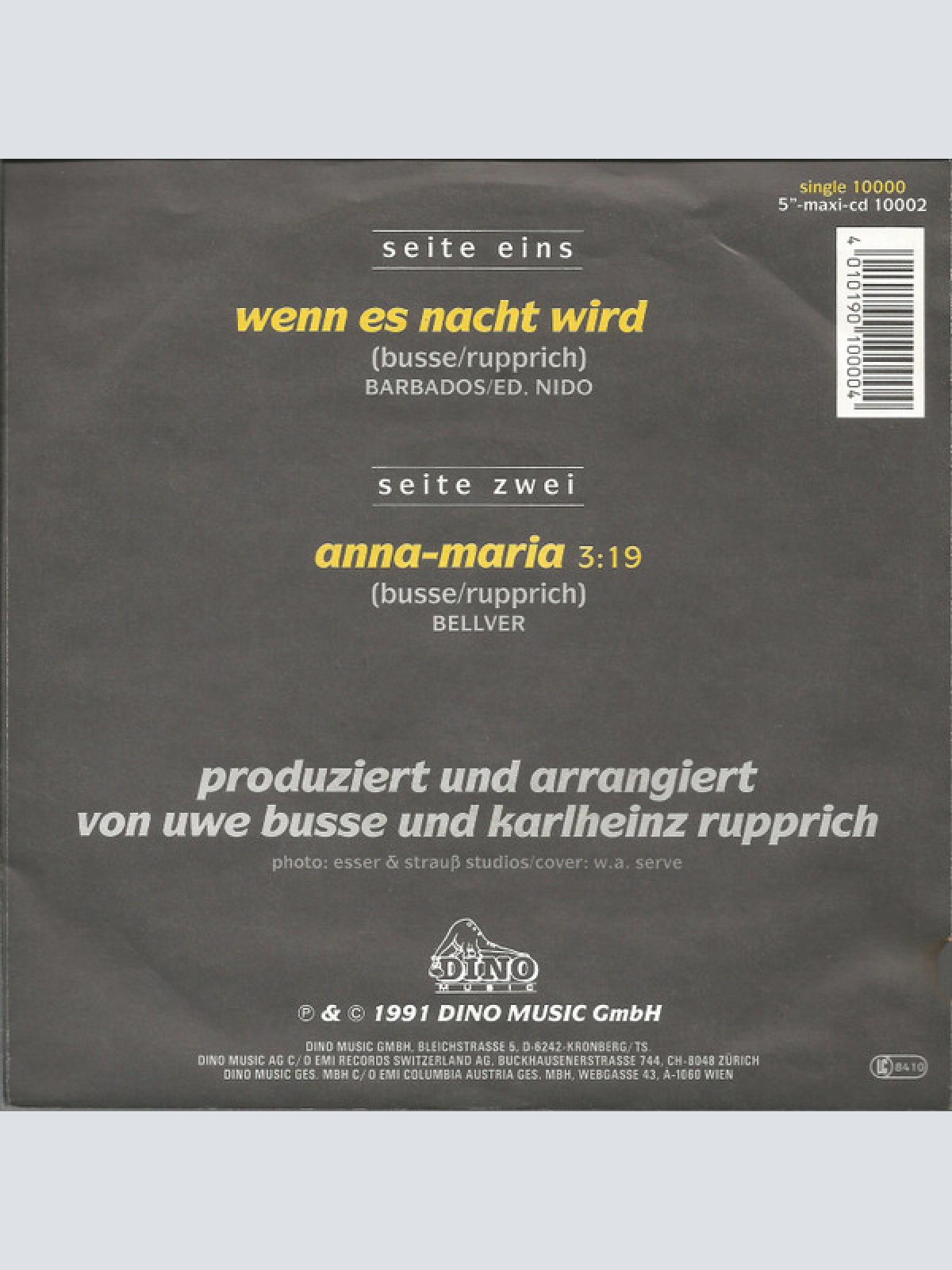 Vinyl / Uwe Busse - Wenn Es Nacht Wird