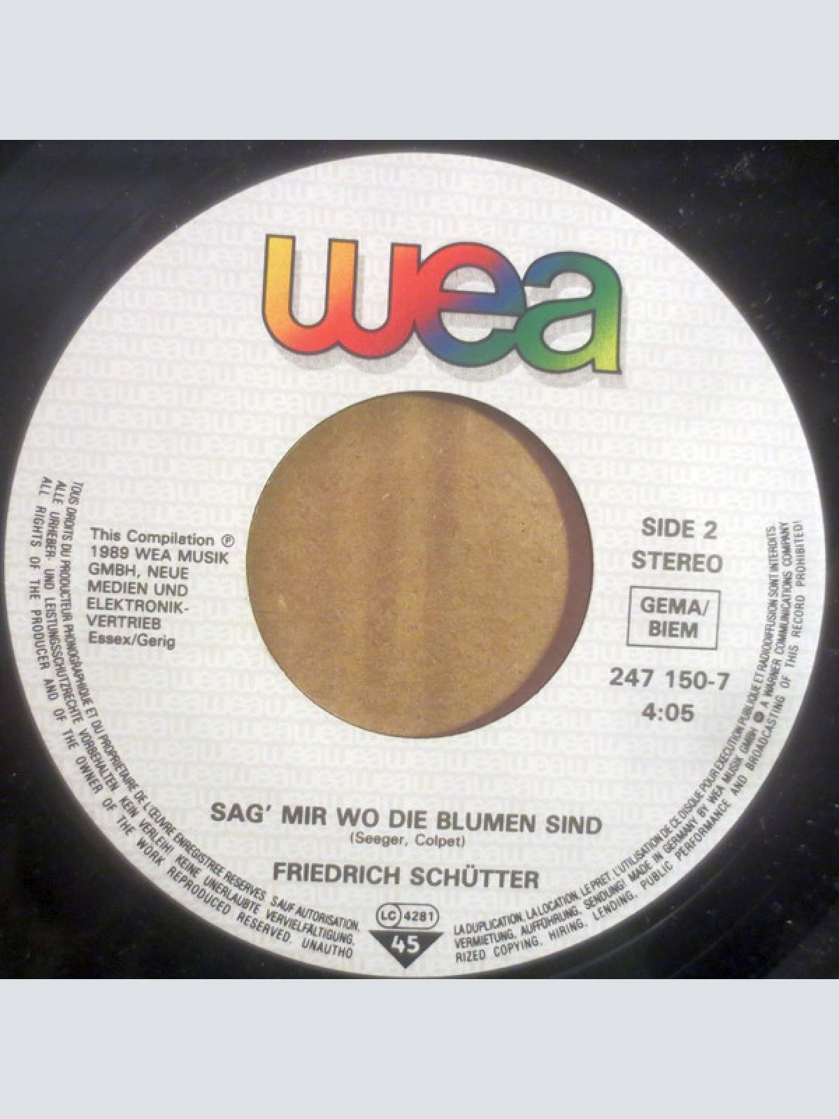 Vinyl / Friedrich Schütter - Desiderata / Sag Mir Wo Die Blumen Sind