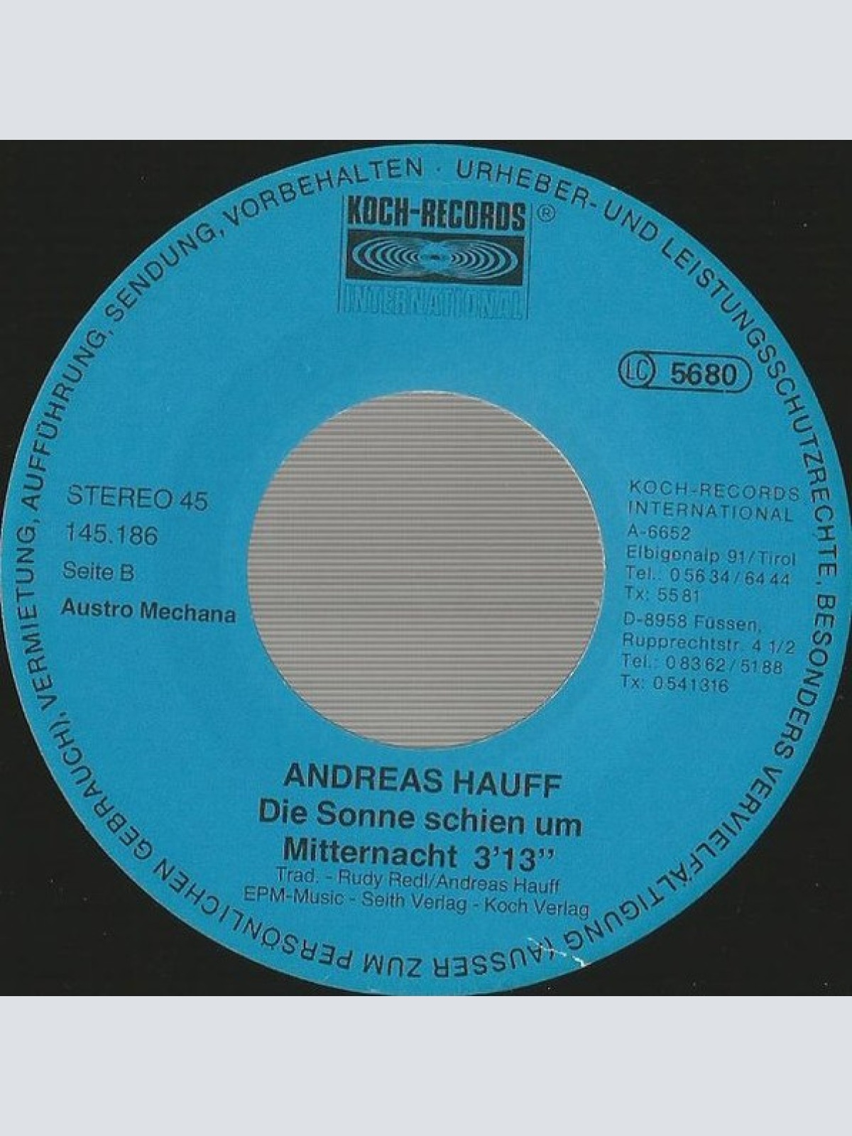 Vinyl / Andreas Hauff - Ciao Bella Ciao