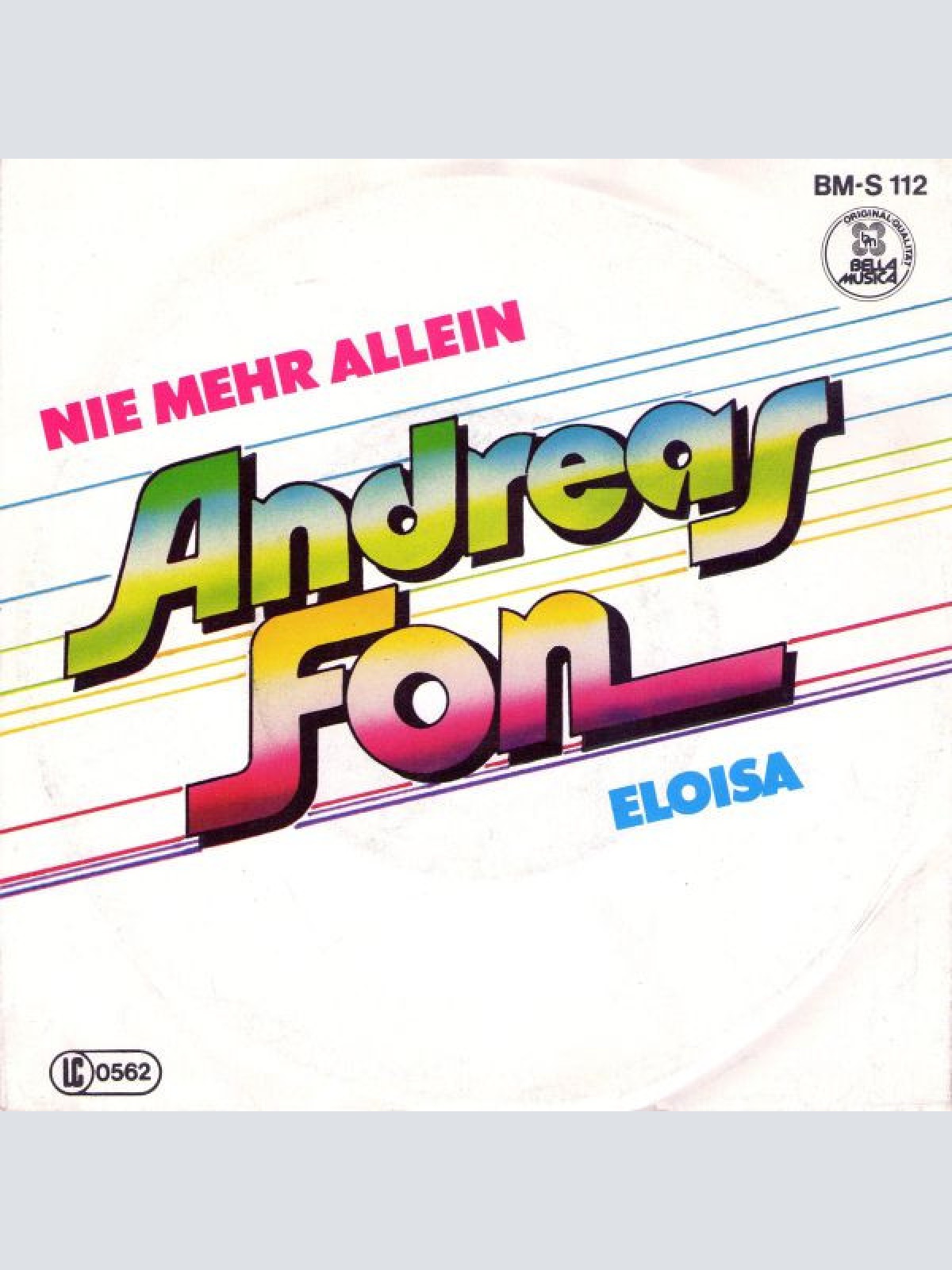 Vinyl / Andreas Fon - Nie Mehr allein / Eloisa