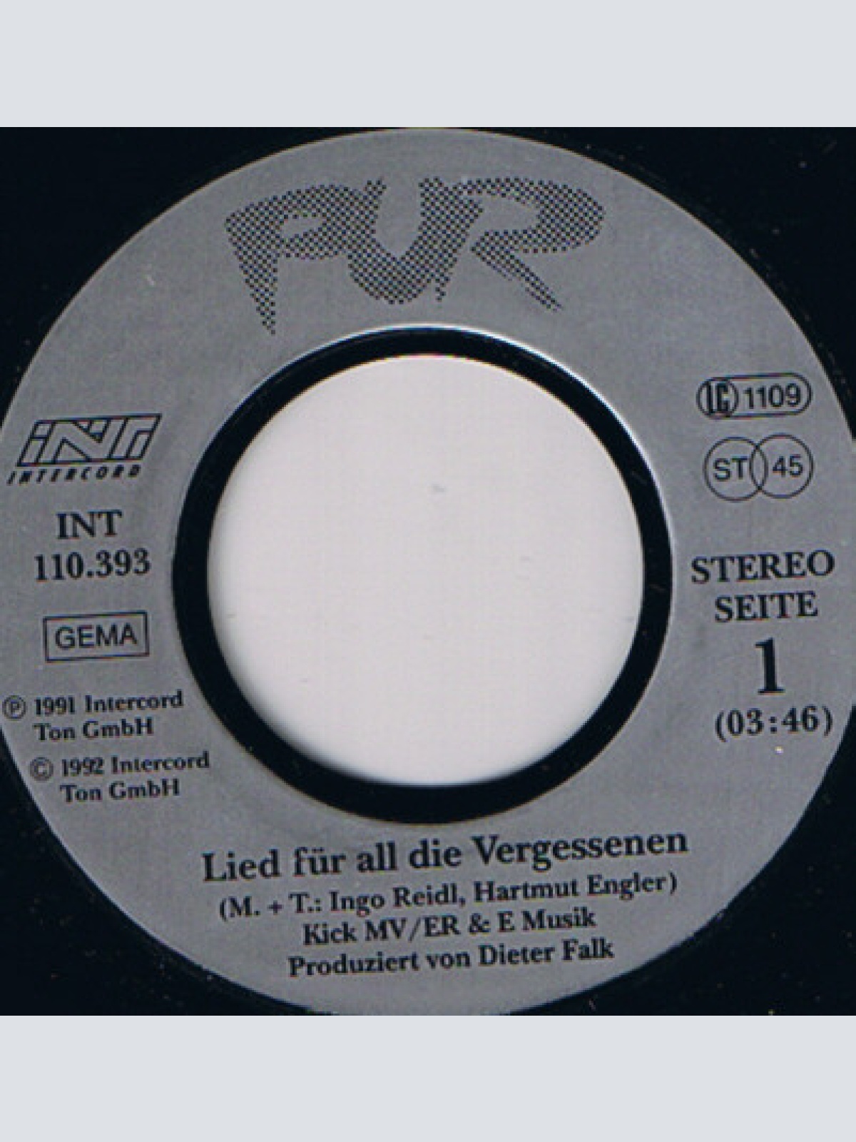 Vinyl / Pur - Lied Für All Die Vergessenen