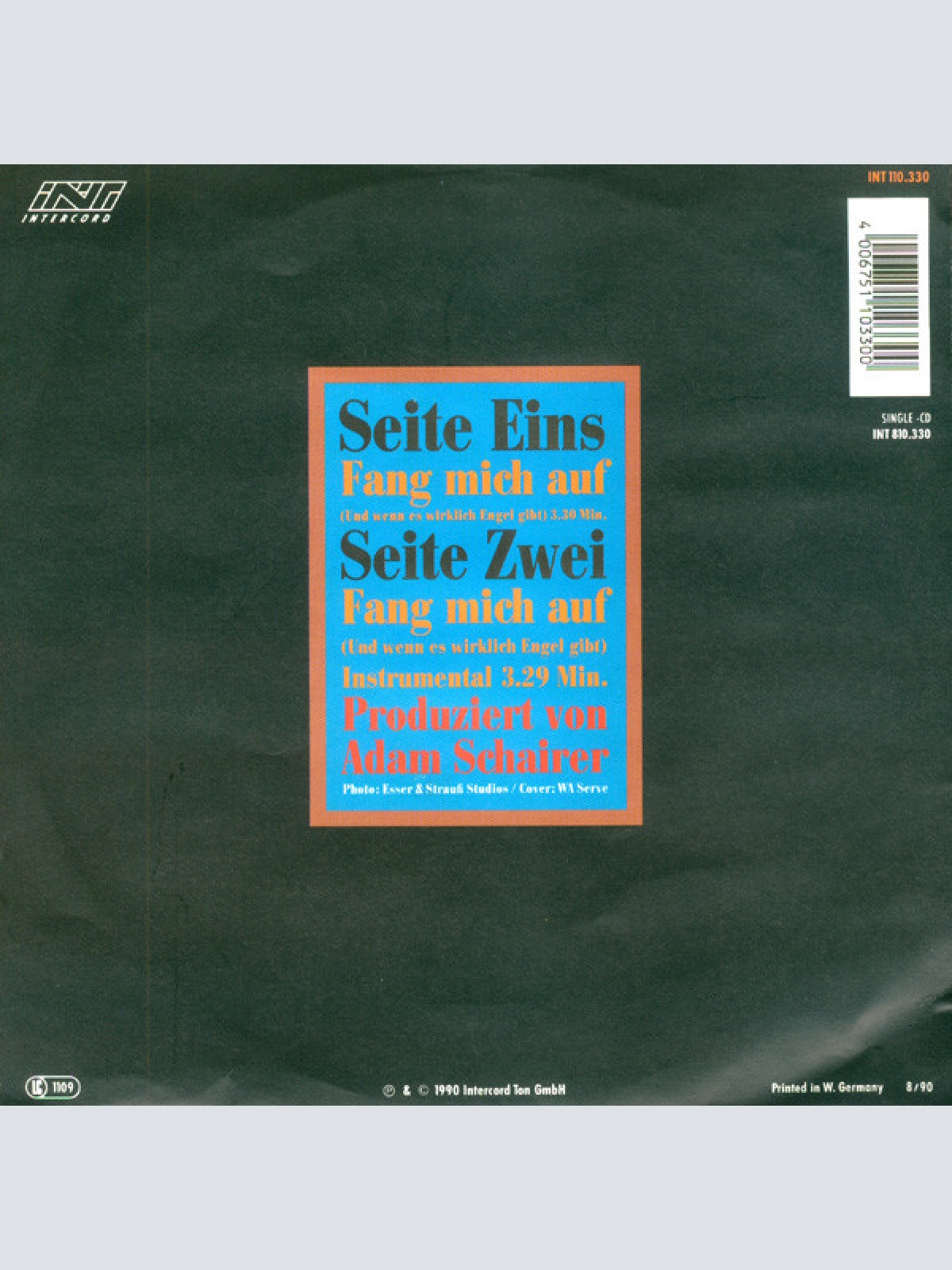 Vinyl / Claudia Jung - Fang Mich Auf (Und Wenn Es Wirklich Engel Gibt)