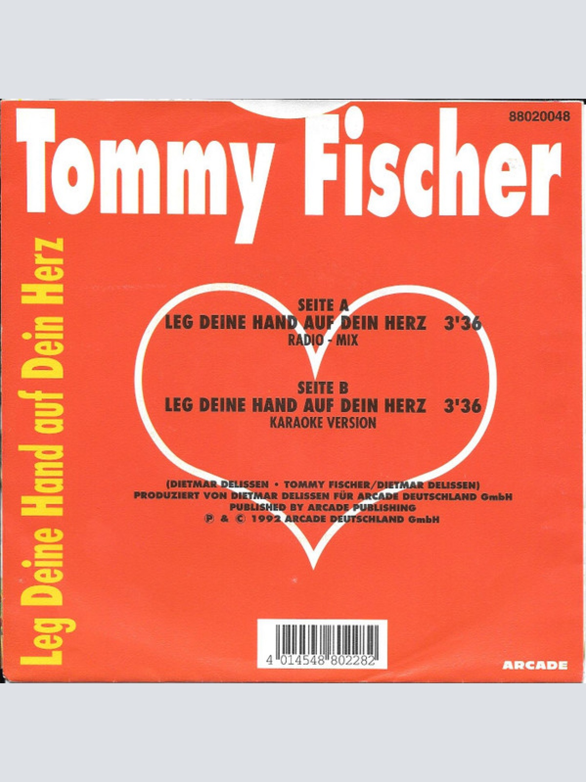 Vinyl / Tommy Fischer - Leg Deine Hand Auf Dein Herz